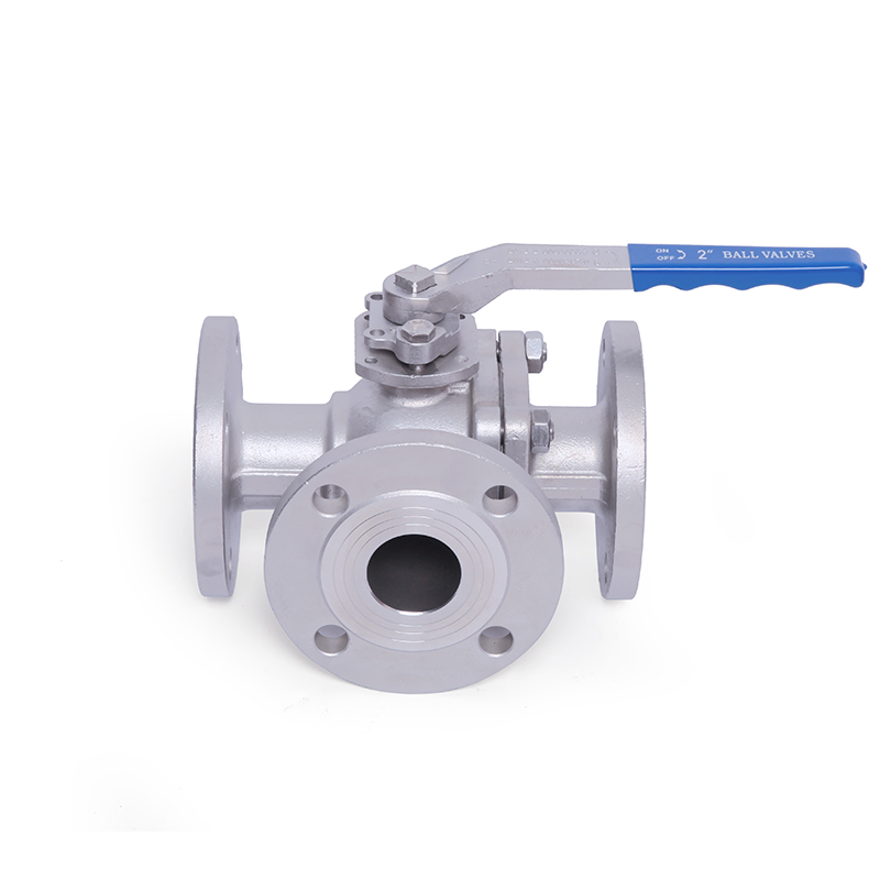 Válvula De Bola De Tres Vías De Latón - DN15 1/2", Tipo T, Con Manija, Para Agua Y Fluidos Industriales