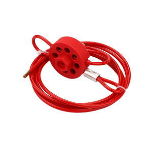 Auto-scaling Cable Lockout device with Stainless steel cable for lock out different energy sources MLS03